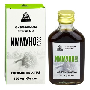 Фитобальзам "ИММУНО +" (без сахара), 100 мл, фл., т. м. "Алтайский нектар"